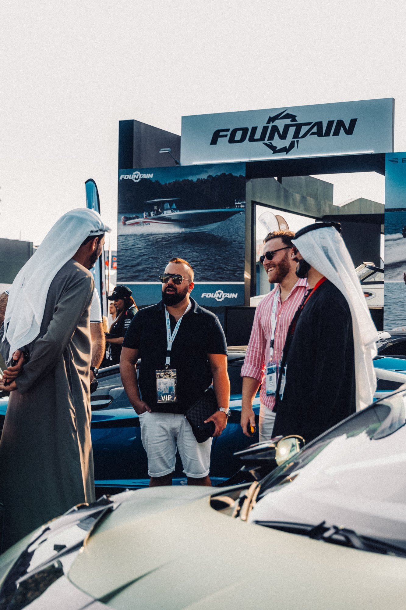 Conversations between McLarens at the Dubai International Boat Show
